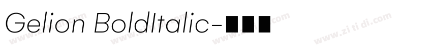 Gelion BoldItalic字体转换